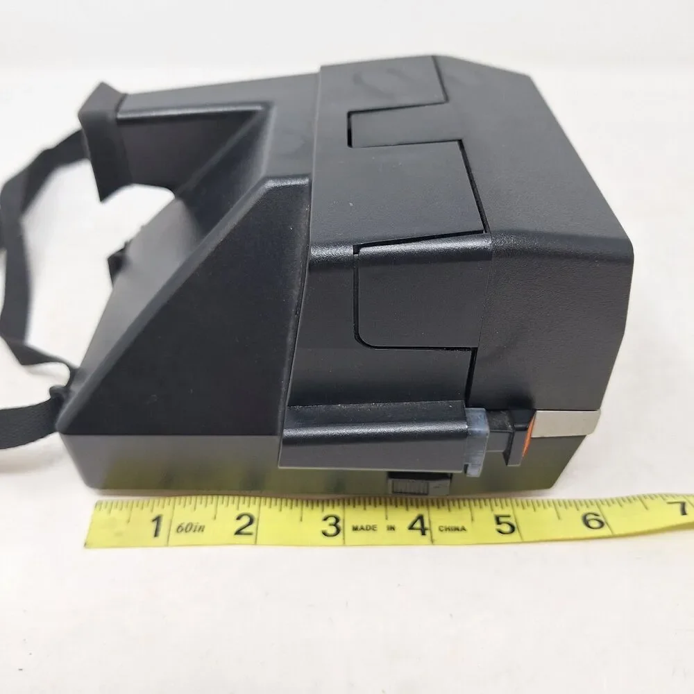 Polaroid Sun 600 Vintage Instant Film Camera Silver Black AutoFocus With Strap